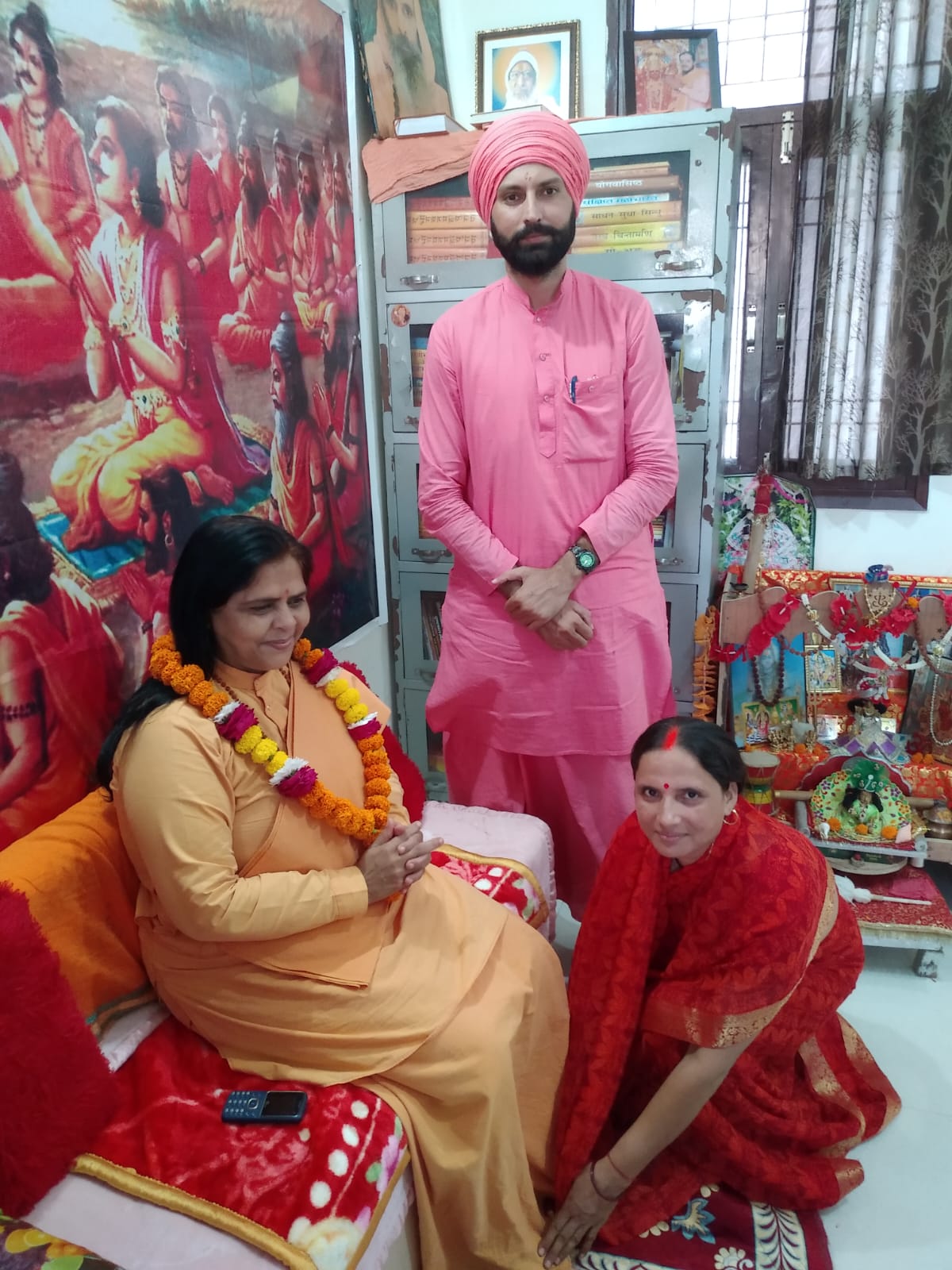 Smiling at Ashram