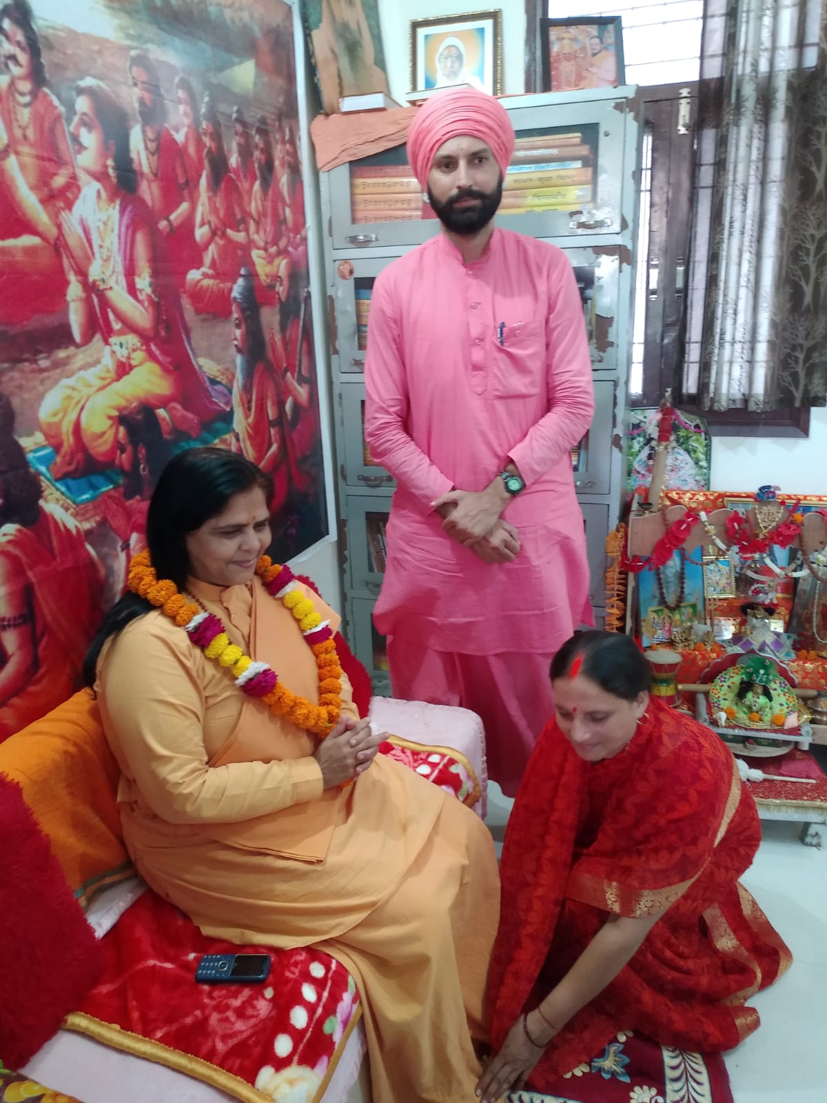 With Devotees